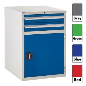Euroslide Storage Cabinet 2 Drawer & Cupboard 825mm